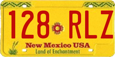 NM license plate 128RLZ