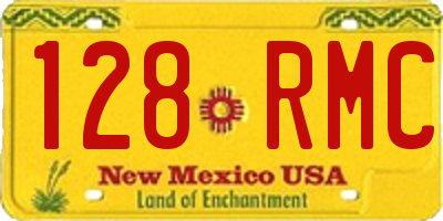 NM license plate 128RMC