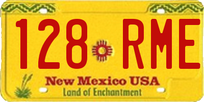 NM license plate 128RME