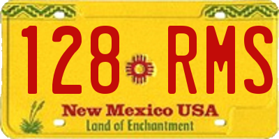 NM license plate 128RMS