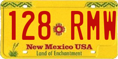 NM license plate 128RMW
