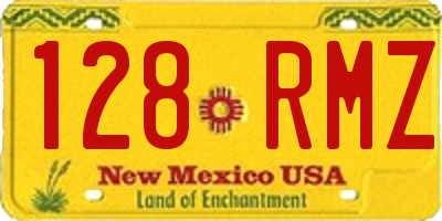 NM license plate 128RMZ