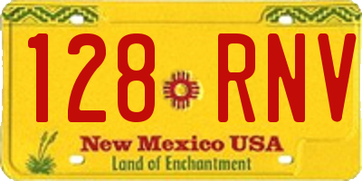 NM license plate 128RNV