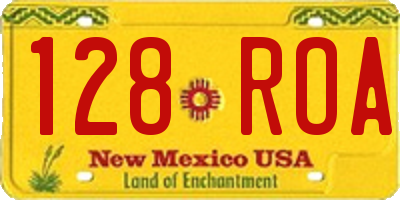 NM license plate 128ROA