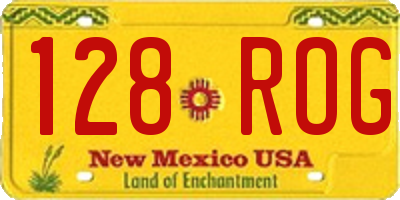 NM license plate 128ROG
