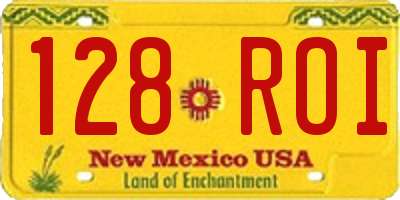 NM license plate 128ROI