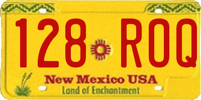 NM license plate 128ROQ