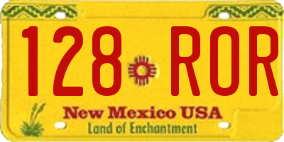 NM license plate 128ROR