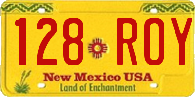 NM license plate 128ROY
