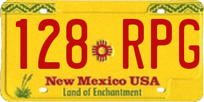 NM license plate 128RPG