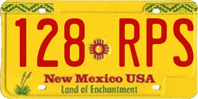 NM license plate 128RPS