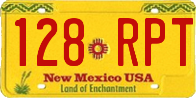 NM license plate 128RPT