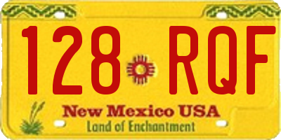 NM license plate 128RQF