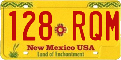 NM license plate 128RQM