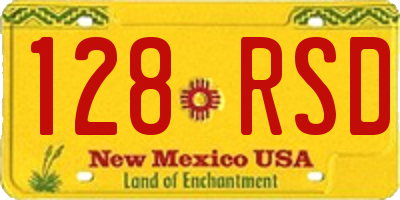 NM license plate 128RSD