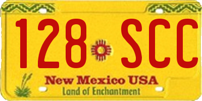 NM license plate 128SCC
