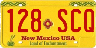 NM license plate 128SCQ