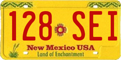 NM license plate 128SEI