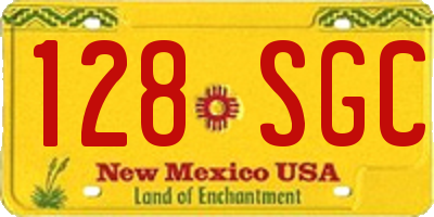 NM license plate 128SGC