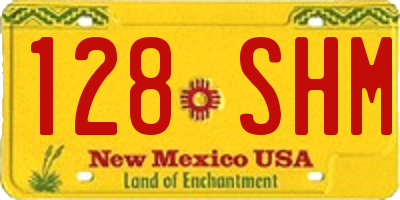 NM license plate 128SHM