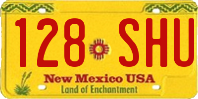NM license plate 128SHU