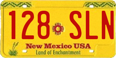 NM license plate 128SLN