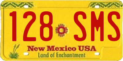 NM license plate 128SMS