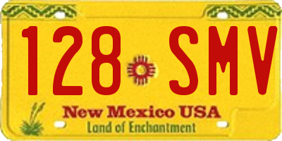 NM license plate 128SMV
