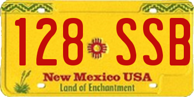 NM license plate 128SSB