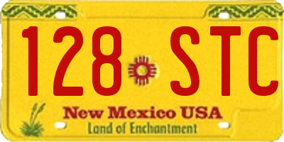 NM license plate 128STC
