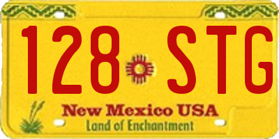NM license plate 128STG