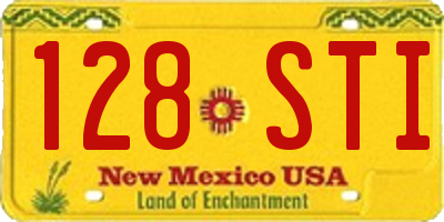 NM license plate 128STI