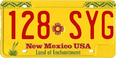 NM license plate 128SYG