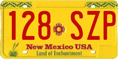 NM license plate 128SZP