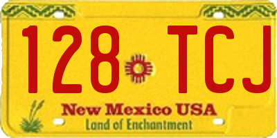 NM license plate 128TCJ