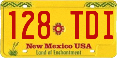 NM license plate 128TDI