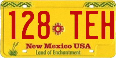 NM license plate 128TEH