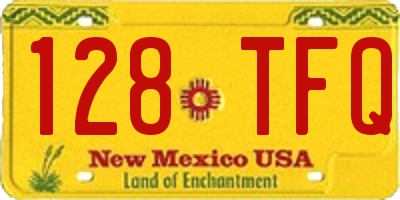 NM license plate 128TFQ