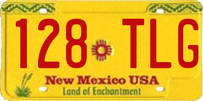 NM license plate 128TLG