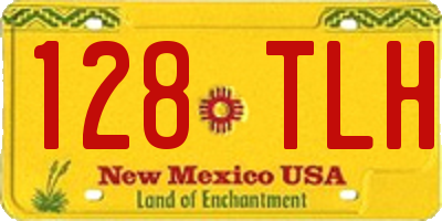 NM license plate 128TLH