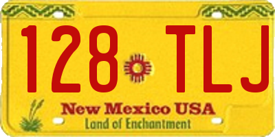 NM license plate 128TLJ
