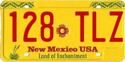 NM license plate 128TLZ