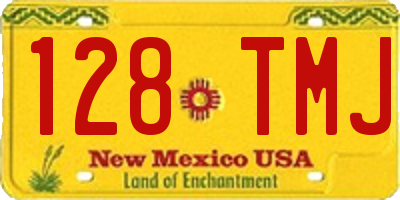 NM license plate 128TMJ