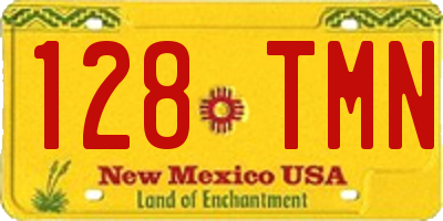 NM license plate 128TMN