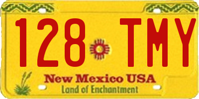 NM license plate 128TMY