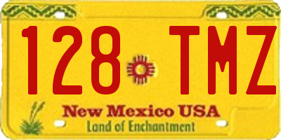 NM license plate 128TMZ