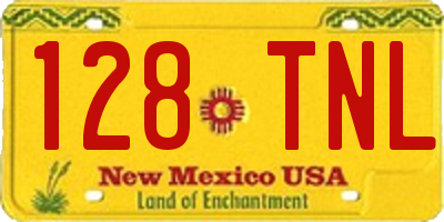 NM license plate 128TNL