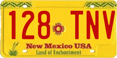 NM license plate 128TNV