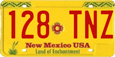 NM license plate 128TNZ