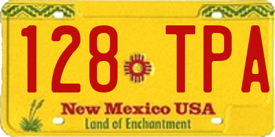 NM license plate 128TPA